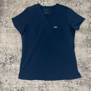 Figs Dark Harbor scrub top